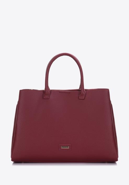 Faux leather tote bag, dar red, 97-4Y-238-8, Photo 2