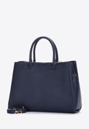 Faux leather tote bag, navy blue, 97-4Y-238-1S, Photo 3
