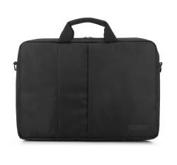 MÄ™ska torba na laptopa 17â€™" z kieszeniÄ… z przodu, czarny, 91-3P-703-1, ZdjÄ™cie 1