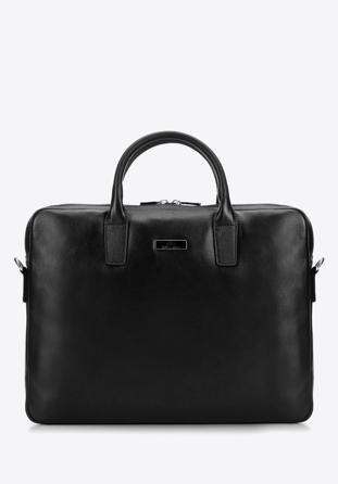 Men's leather 11’’/12’’ laptop bag, black, 98-3U-901-1, Photo 1