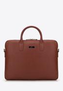 Men's leather 11’’/12’’ laptop bag, brown, 98-3U-901-5, Photo 1