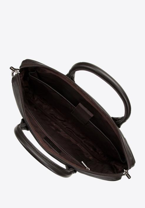 Men's leather 11’’/12’’ laptop bag, dark brown, 98-3U-901-5, Photo 3