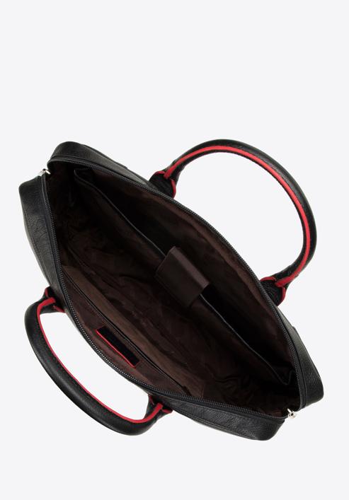 11’’/12’’ leather laptop bag, black-red, 98-3U-900-13, Photo 3