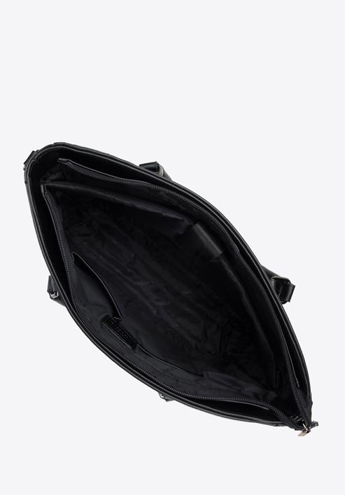 Faux leather 13” laptop bag, black, 95-3P-004-1D, Photo 3