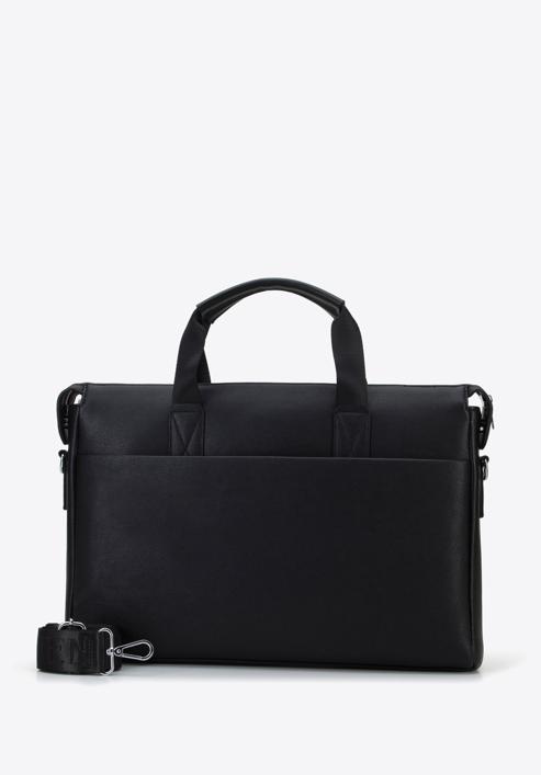 Faux leather 13” laptop bag, black, 95-3P-003-1, Photo 2