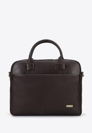 Leather laptop bag, brown, 96-3U-802-4, Photo 1
