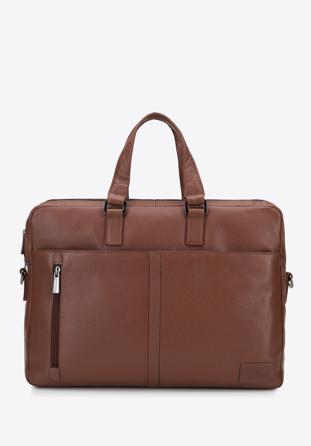 15,6” leather laptop bag, brown, 95-3U-307-4, Photo 1