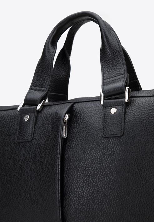 15,6” leather laptop bag, black, 95-3U-042-11, Photo 4