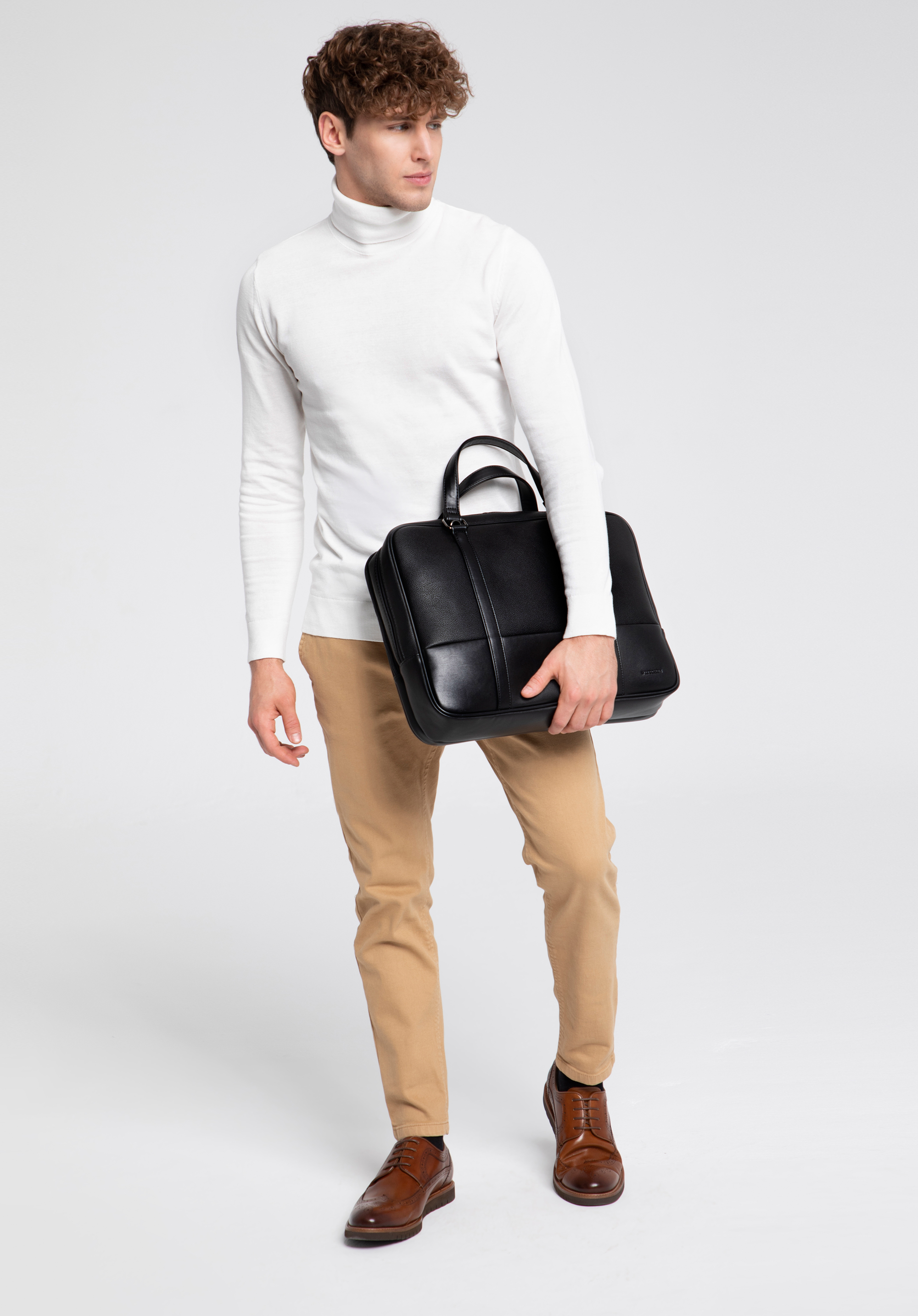 Torba na laptopa 15,6” z ekoskóry o dwóch fakturach
