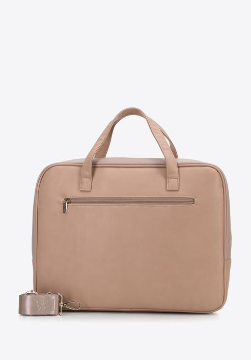 Faux leather 15,6” laptop bag, beige, 95-3P-006-7, Photo 2