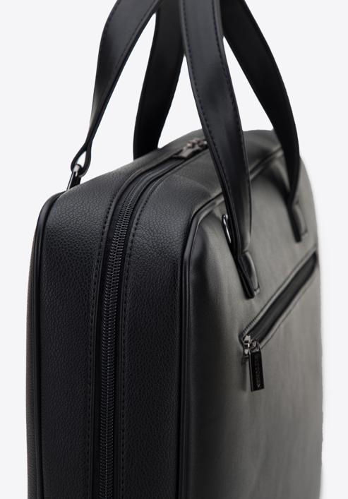 Faux leather 15,6” laptop bag, black, 95-3P-006-1, Photo 4