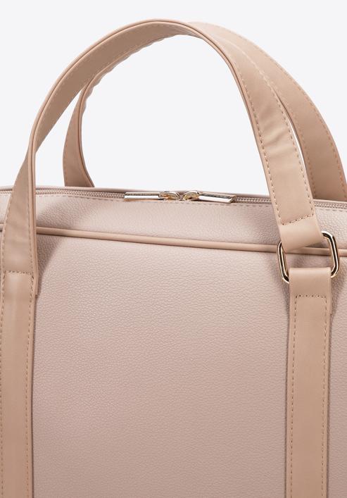 Faux leather 15,6” laptop bag, beige, 95-3P-006-7, Photo 4