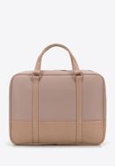Faux leather two-compartment 15,6” laptop bag, beige, 95-3P-007-1, Photo 1