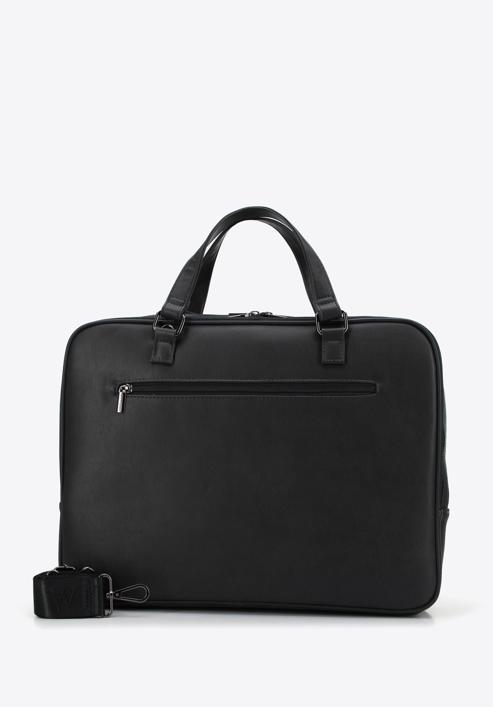 Faux leather two-compartment 15,6” laptop bag, black, 95-3P-007-5, Photo 2