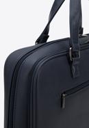 Faux leather two-compartment 15,6” laptop bag, navy blue, 95-3P-007-7, Photo 4