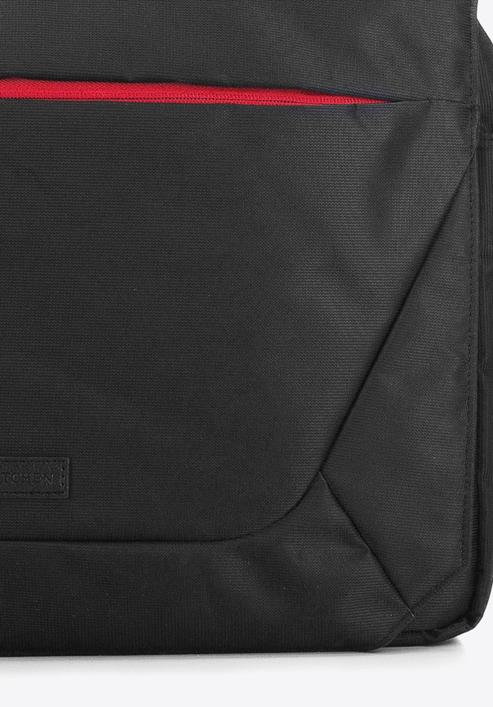 Torba na laptopa 15,6″ z kolorowym suwakiem, czarny, 91-3P-701-12, Zdjęcie 5