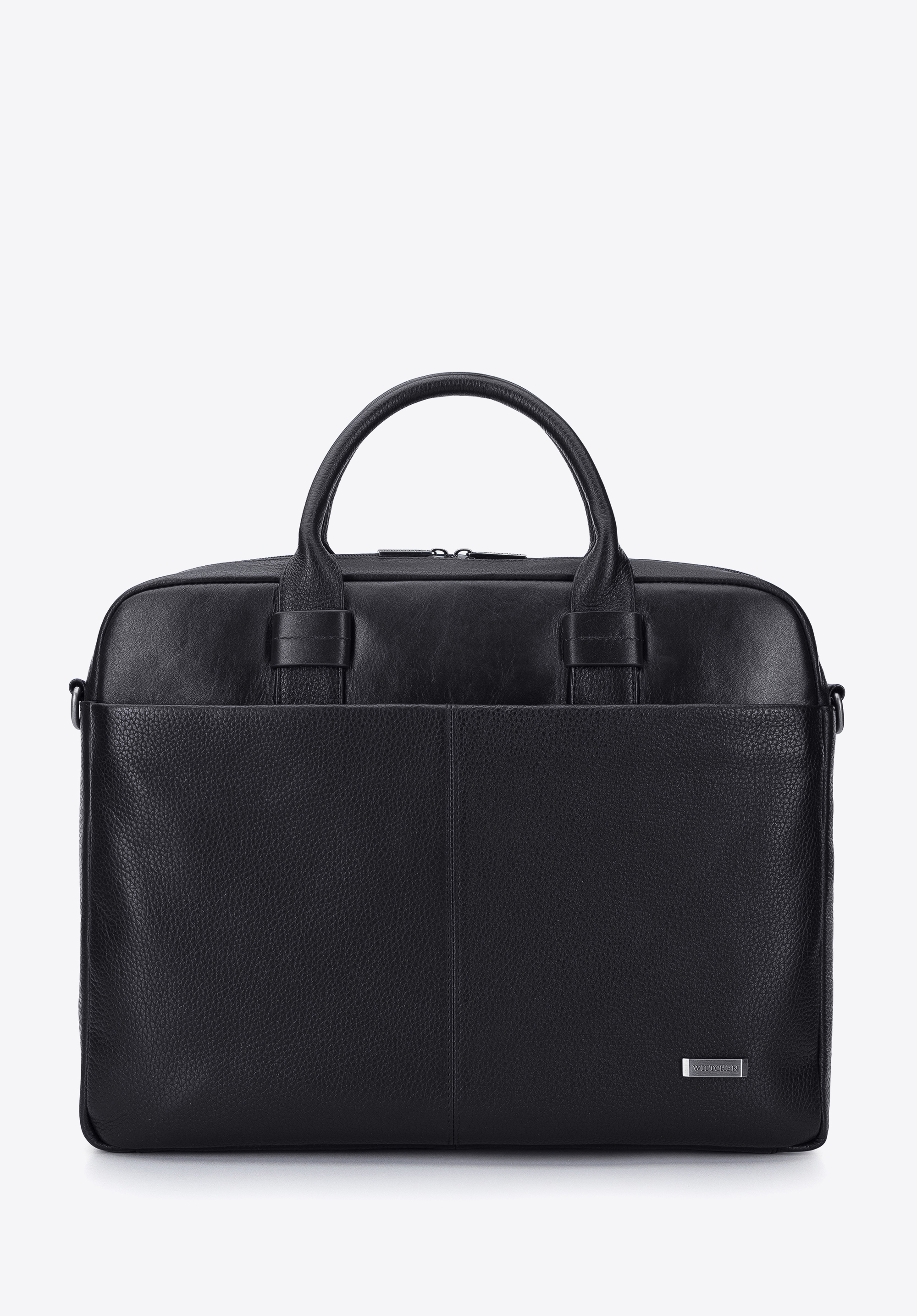 Torba na laptopa 16” ze skóry o dwóch fakturach