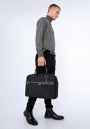 Męska torba na laptopa 15,6” z błyszczącym suwakiem, czarny, 96-3U-905-1, Zdjęcie 16