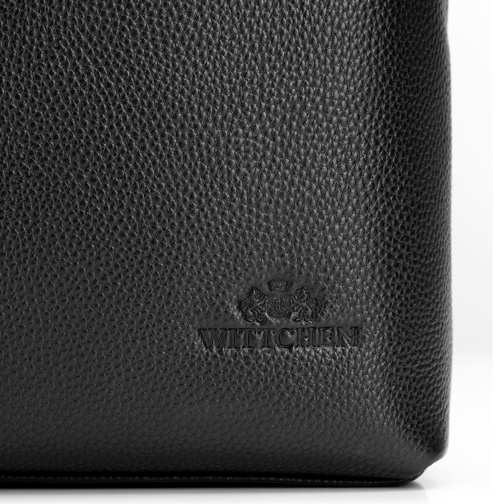 Pánska taška na notebook 15,6" z prírodnej zrnitej kože čierna 29-3U-303-1, Vyberte variant čierna