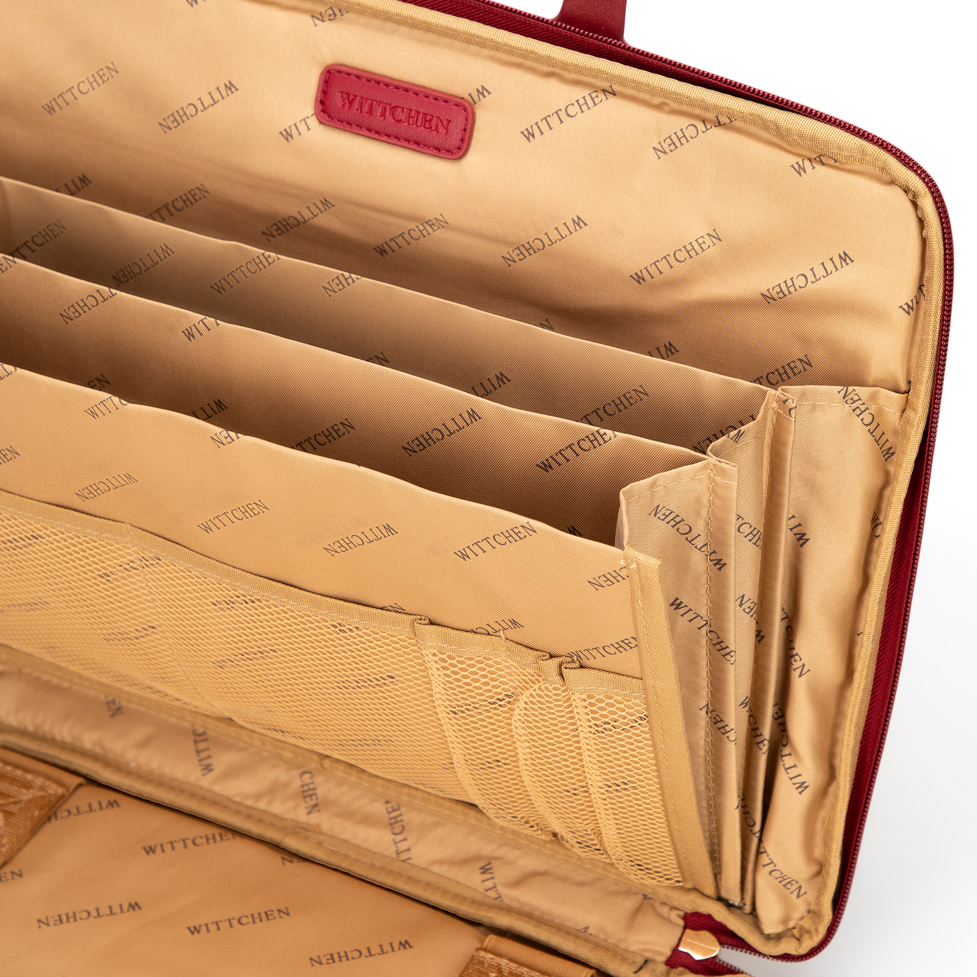 Bordová dámska kabelka na notebook Wittchen z imitácie kože s moderným vzhľadom, Vyberte variant bordová