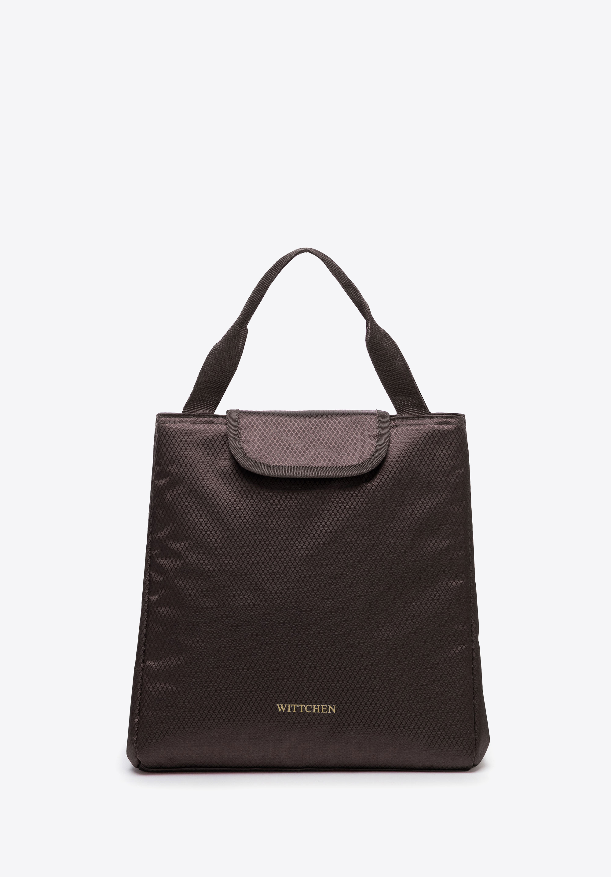 Trapeze-shaped lunch bag, brown, 56-3-022-4, Photo 1