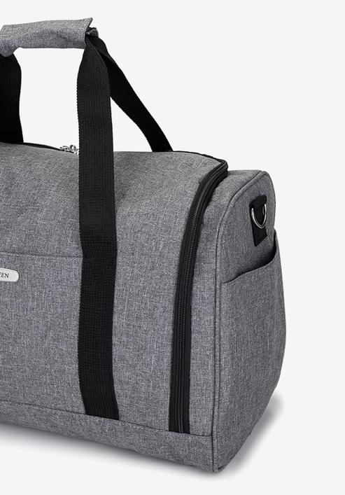 Medium-sized travel bag, light grey, 56-3S-942-01, Photo 5