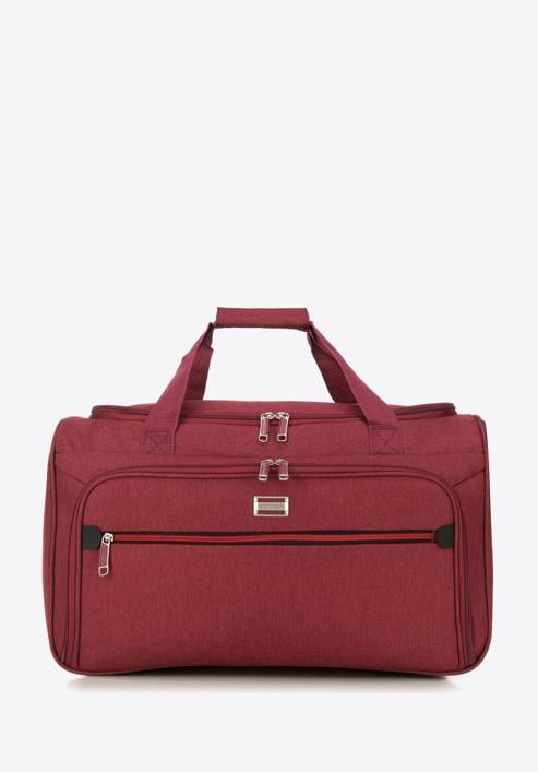 Red zip detail travel bag, burgundy, 56-3S-507-91, Photo 1