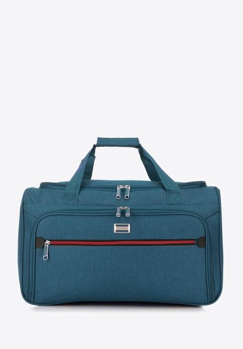 Red zip detail travel bag, dark turquoise, 56-3S-507-31, Photo 1