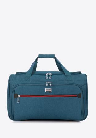 Red zip detail travel bag, dark turquoise, 56-3S-507-91, Photo 1