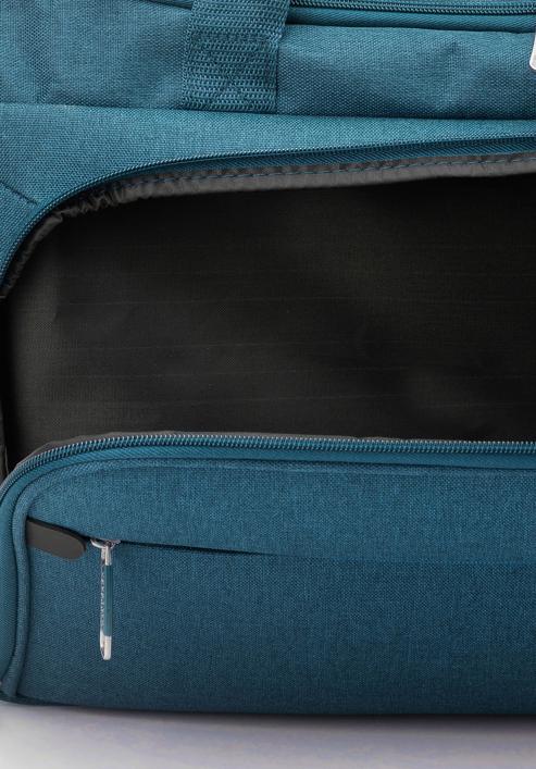Red zip detail travel bag, dark turquoise, 56-3S-507-91, Photo 4