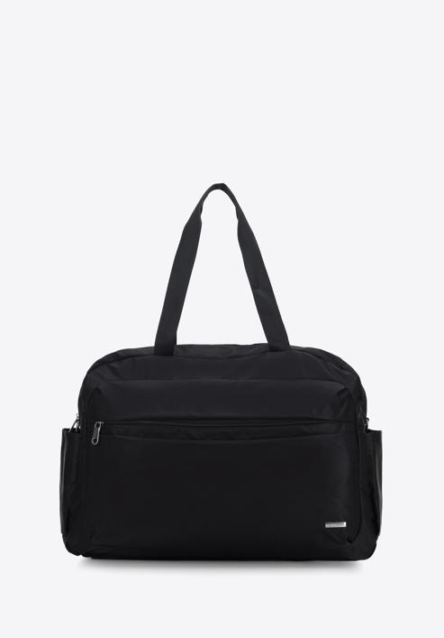 Large travel bag, black-silver, 98-4Y-104-1S, Photo 1