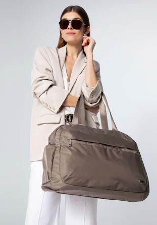 Large travel bag, beige grey, 98-4Y-104-8, Photo 1