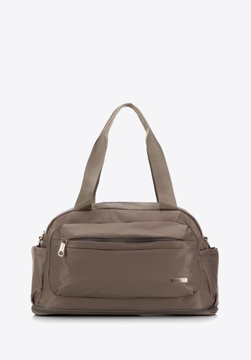 Small nylon travel bag, beige grey, 98-4Y-106-1S, Photo 1