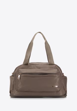Small nylon travel bag, beige grey, 98-4Y-106-8, Photo 1