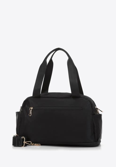 Small nylon travel bag, black-gold, 98-4Y-106-1G, Photo 2