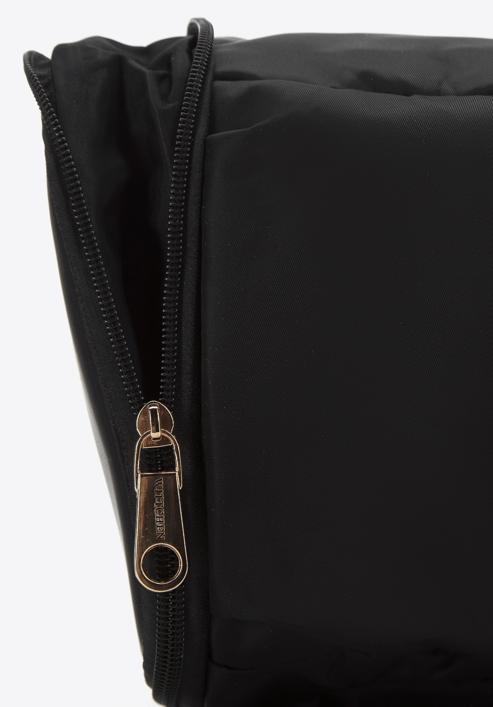 Small nylon travel bag, black-gold, 98-4Y-106-1S, Photo 5