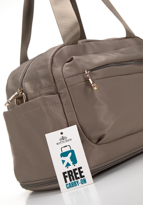 Small nylon travel bag, beige grey, 98-4Y-106-8, Photo 5