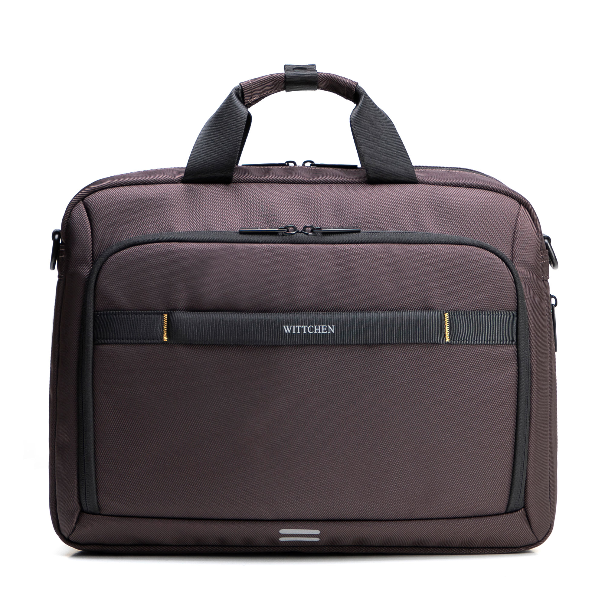 Pánska taška na notebook 17" z polyesteru s rozšíriteľným dnom hnedá 102-3P-810-4, Vyberte variant hnedá