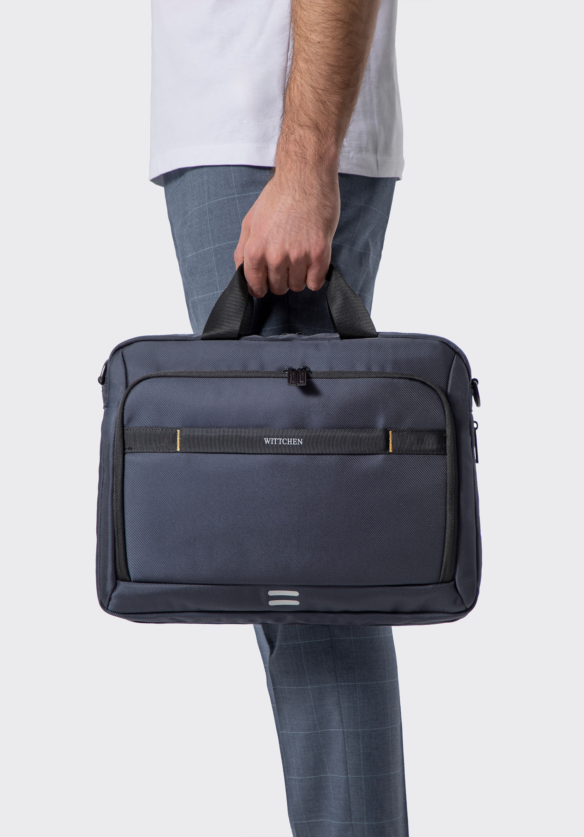 Torba z miejscem na laptopa 17”, granatowy, 102-3P-810-7, Zdjęcie 1