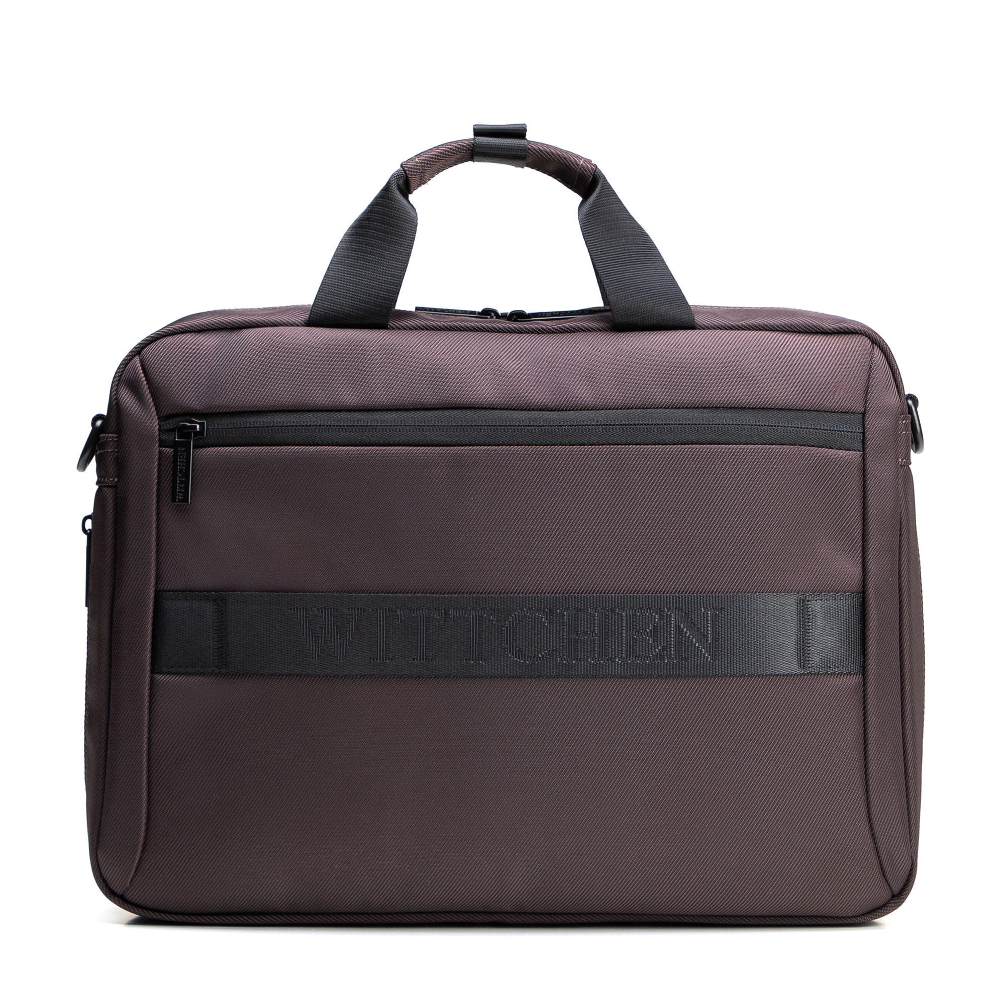 Pánska taška na notebook 17" z polyesteru s rozšíriteľným dnom hnedá 102-3P-810-4, Vyberte variant hnedá