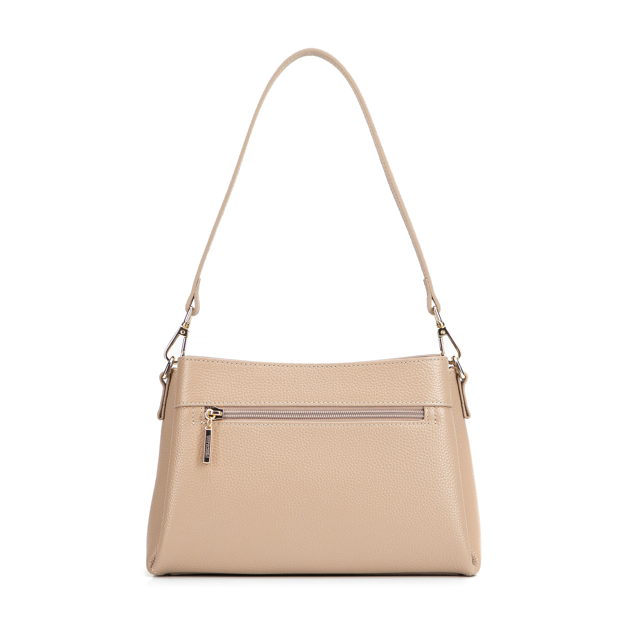 Dámska crossbody kabelka Wittchen z prírodnej kože s elegantným vzhľadom, Vyberte variant svetlobežová