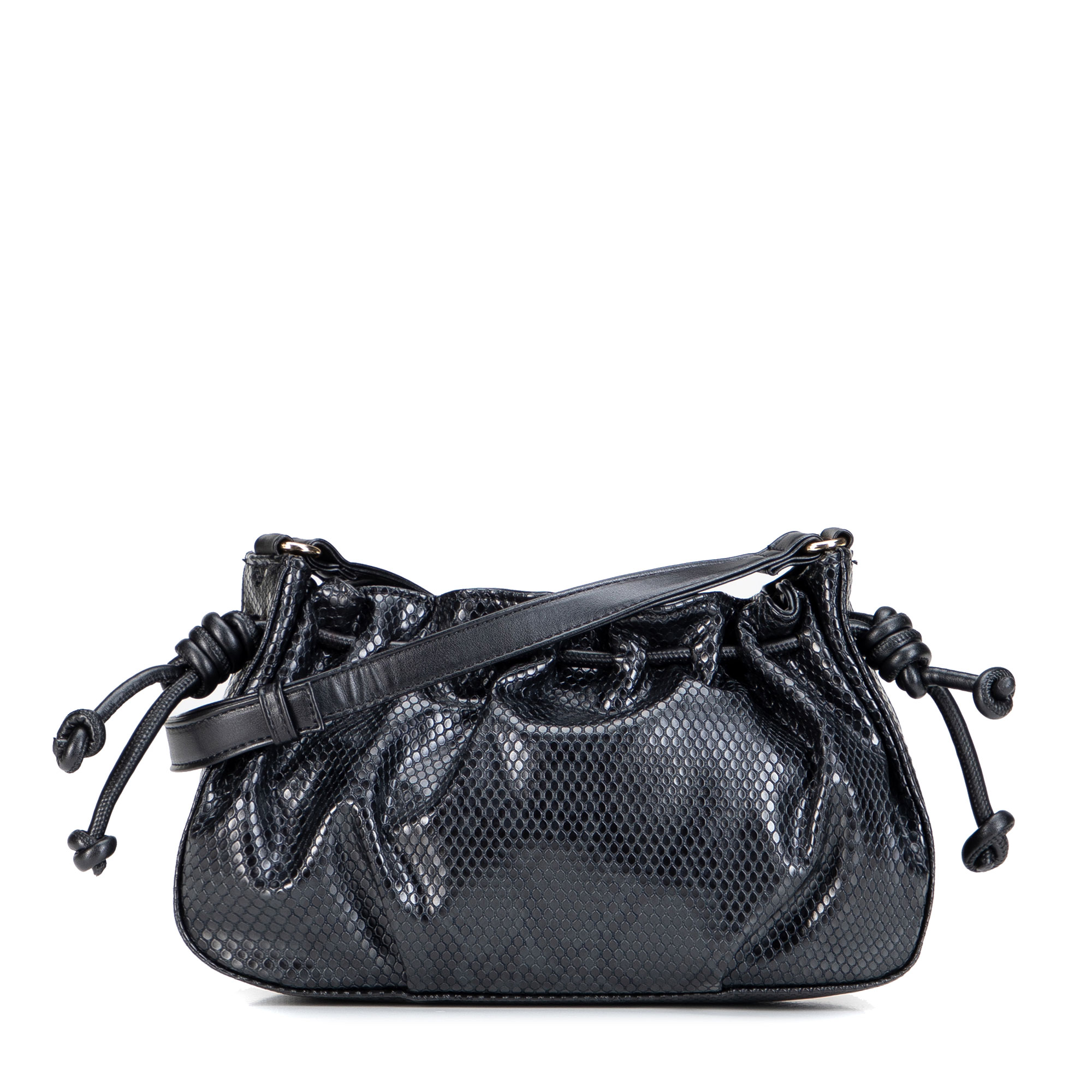 Čierna dámska crossbody kabelka Wittchen z imitácie kože s krokodílím vzorom, Vyberte variant čierna