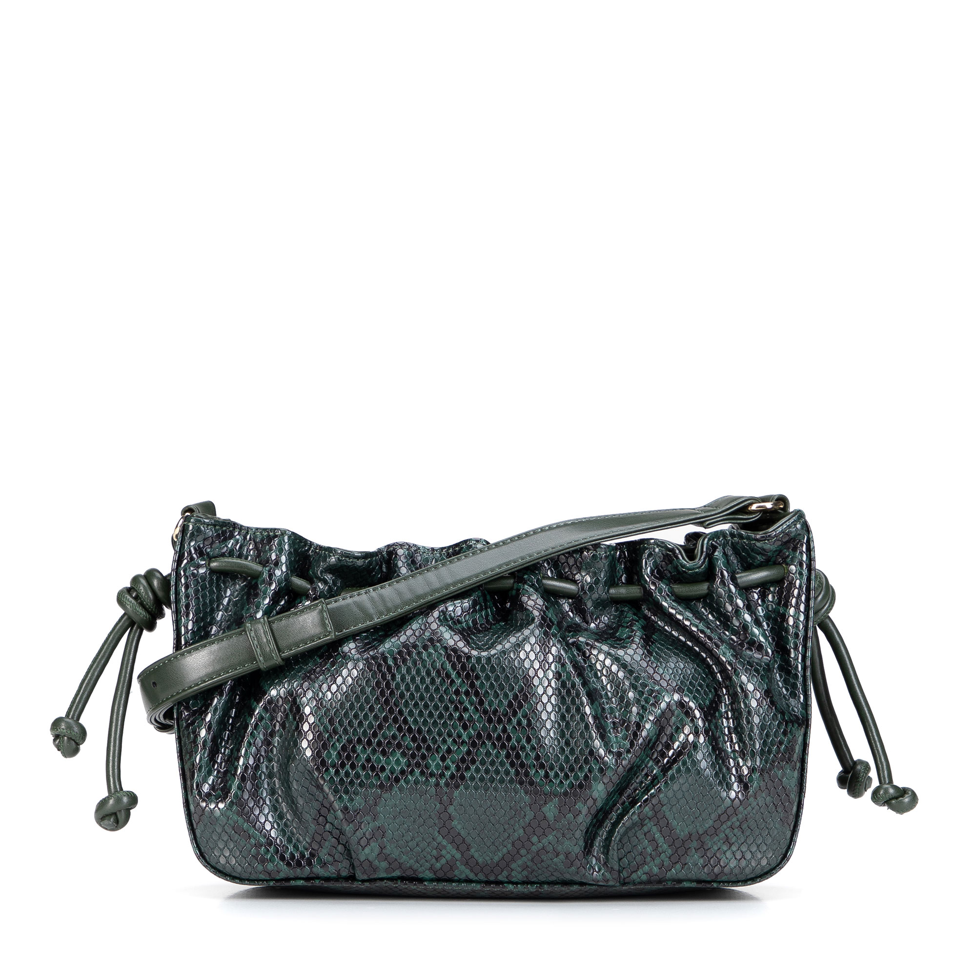Zelená dámska crossbody kabelka Wittchen z imitácie kože s krokodílím vzorom, Vyberte variant zelená