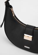 Faux leather baguette bag, black, 97-4Y-210-1, Photo 4