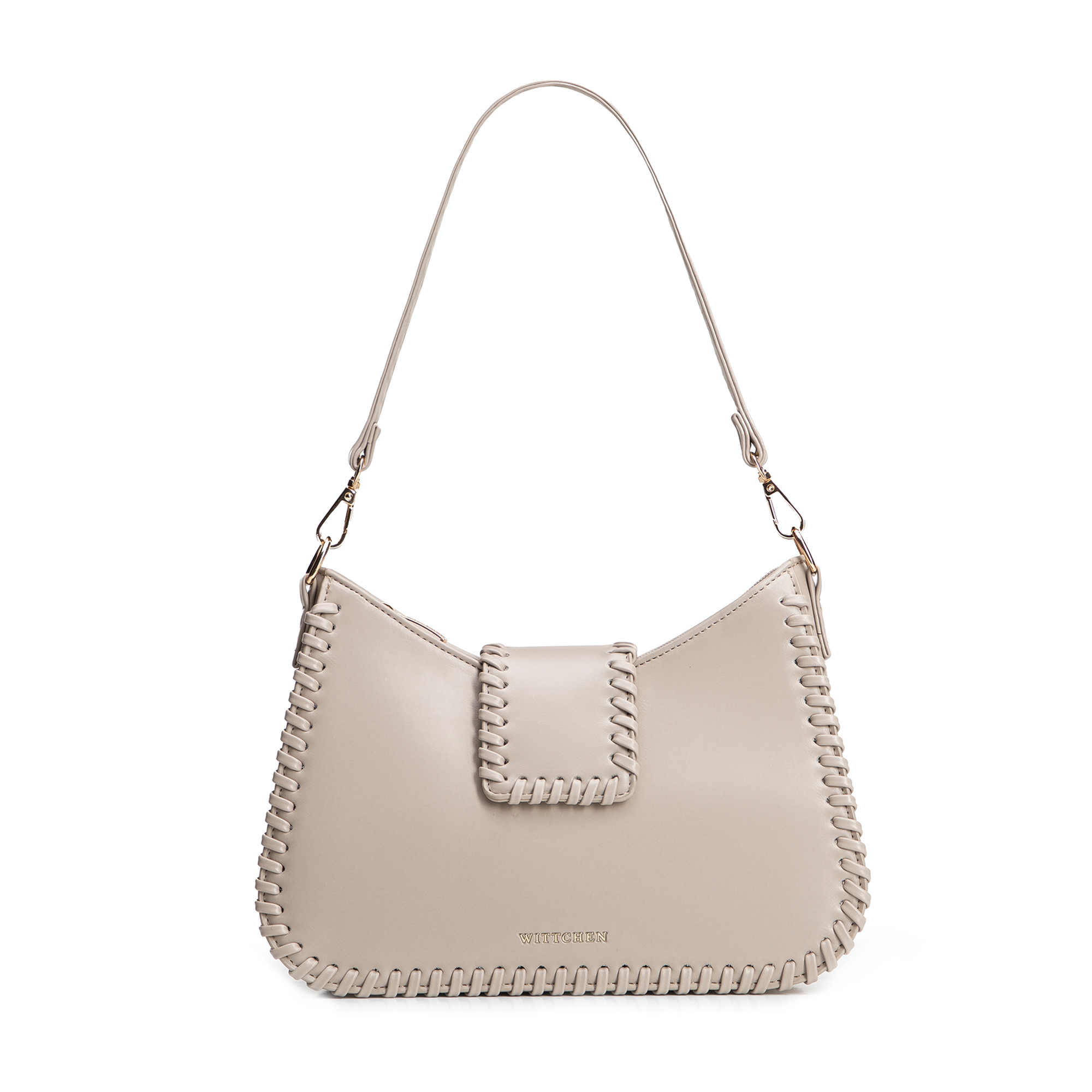 Dámska kabelka bagetka s dekoratívnym prepletom