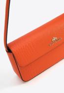 Leather baguette bag with croc-print, orange, 95-4E-627-V, Photo 4