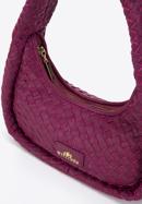Woven leather baguette bag, pink, 97-4E-510-G, Photo 4