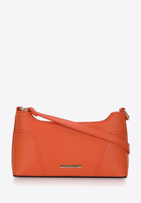 Classic faux leather baguette bag, orange, 94-4Y-404-Z, Photo 1