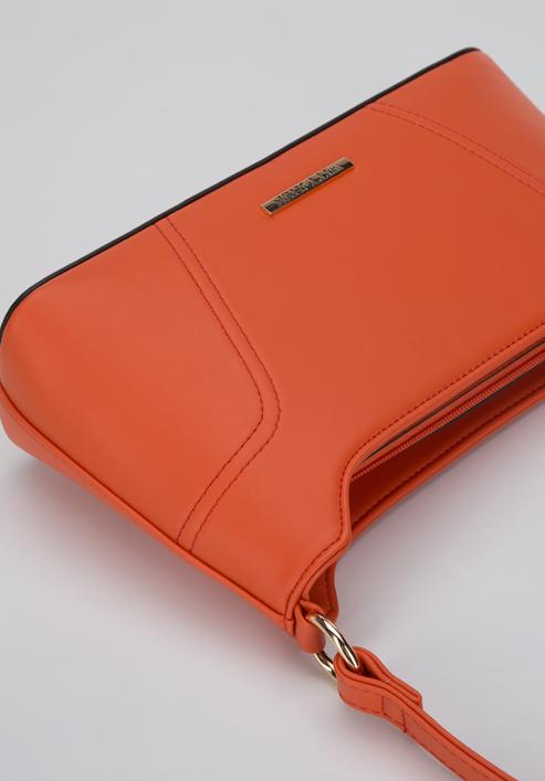 Classic faux leather baguette bag, orange, 94-4Y-404-Z, Photo 5