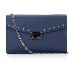 Clutch bag, navy blue, 87-4-261-N, Photo 1